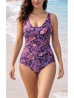 New SlenderSuit Grecian Adjustable Low Leg One Piece Swimsuit
